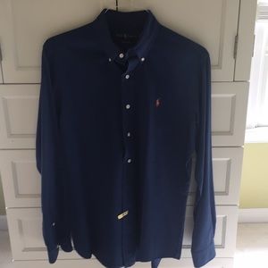 Men’s Ralph Lauren Navy Button Down Shirt- Size M